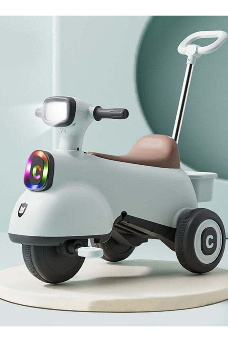 Baybee Battery Operated Ride-On Bike for Kids (White) - Image 1