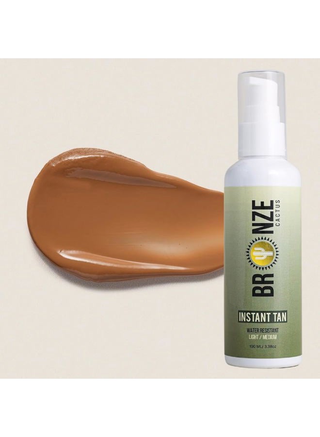 Bronze Cactus Water Resistant, Instant Tanner ,Self-Tanner, Instant Body Bronzer, Suitable For Face & Body, For all Skin Types, Color, 3.8 fl.oz (Light/Medium Tan - Image 2