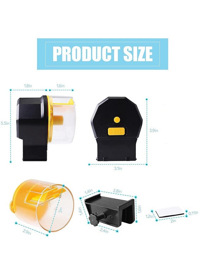 Optifit Aquarium Automatic Fish Feeder, Plastic Fish Feeder Auto Fish Food Dispenser For Aquarium Food Tank, Feeder Timer Aquarium Food Feeding Timer Fish Tank Dispenser,13.97 cm,H_8.2 cm,W_14.3 cm - Image 3