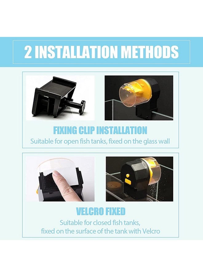 Optifit Aquarium Automatic Fish Feeder, Plastic Fish Feeder Auto Fish Food Dispenser For Aquarium Food Tank, Feeder Timer Aquarium Food Feeding Timer Fish Tank Dispenser,13.97 cm,H_8.2 cm,W_14.3 cm - Image 4