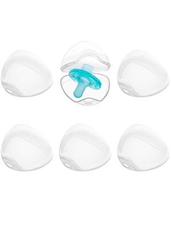6 Pack Pacifier Case Pacifier Holder Case Pacifier Clip Holder Case Pacifier Box Pacifier Accessories Transparent