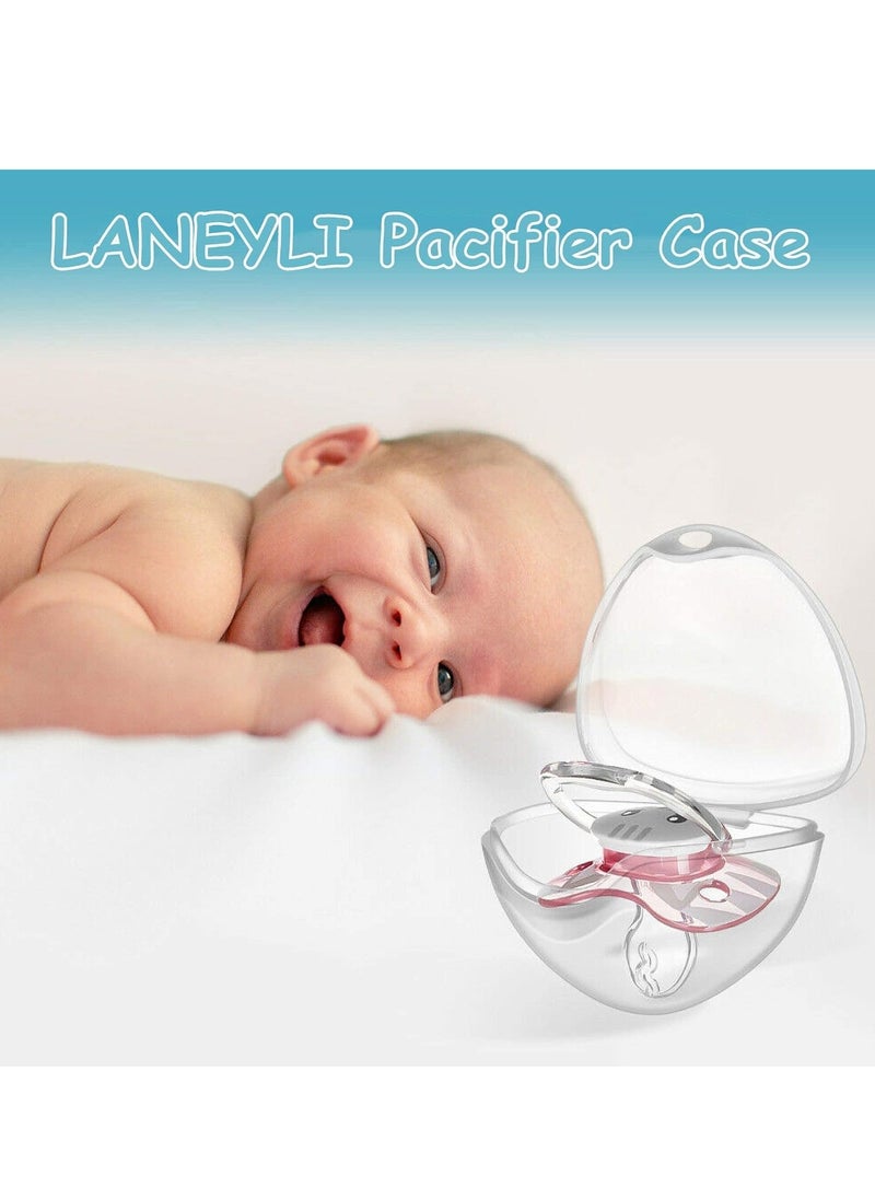 RATSAW - 6 Pack Pacifier Case Pacifier Holder Case Pacifier Clip Holder Case Pacifier Box Pacifier Accessories Transparent - Image 1