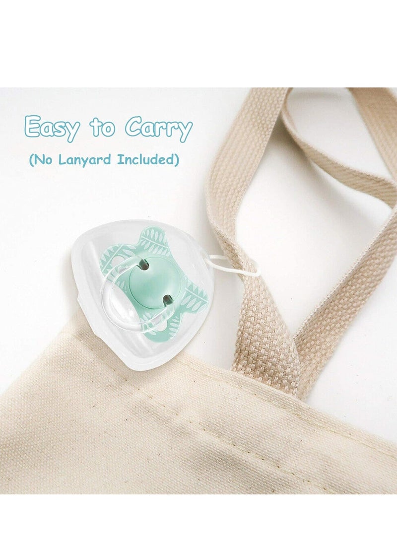 RATSAW - 6 Pack Pacifier Case Pacifier Holder Case Pacifier Clip Holder Case Pacifier Box Pacifier Accessories Transparent - Image 1