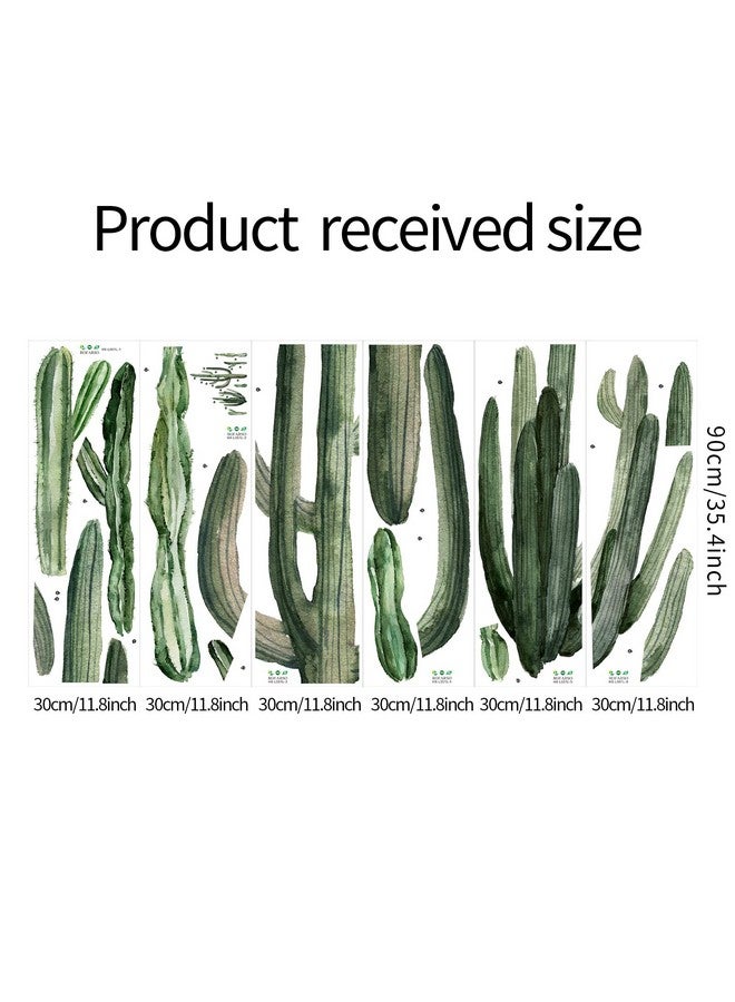 ROFARSO 70.1'' High Huge Saguaro Cactus Wall Stickers Vinyl Removable Peel And Stick Tropical Plant Wall Decals Art Decorations Decor For Bedroom Living Room Office Classroom Library Shop Murals - Image 4