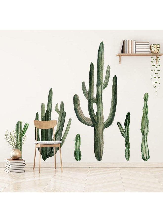 ROFARSO 70.1'' High Huge Saguaro Cactus Wall Stickers Vinyl Removable Peel And Stick Tropical Plant Wall Decals Art Decorations Decor For Bedroom Living Room Office Classroom Library Shop Murals - Image 1