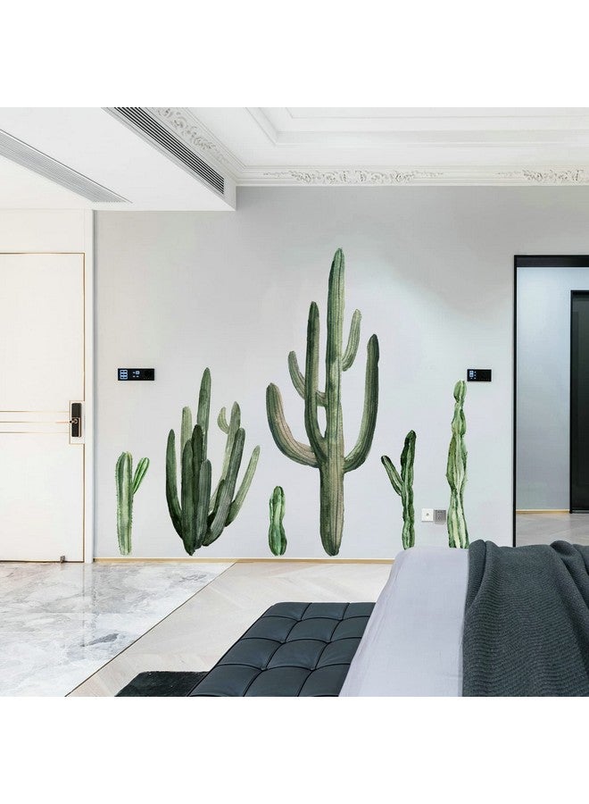 ROFARSO 70.1'' High Huge Saguaro Cactus Wall Stickers Vinyl Removable Peel And Stick Tropical Plant Wall Decals Art Decorations Decor For Bedroom Living Room Office Classroom Library Shop Murals - Image 2