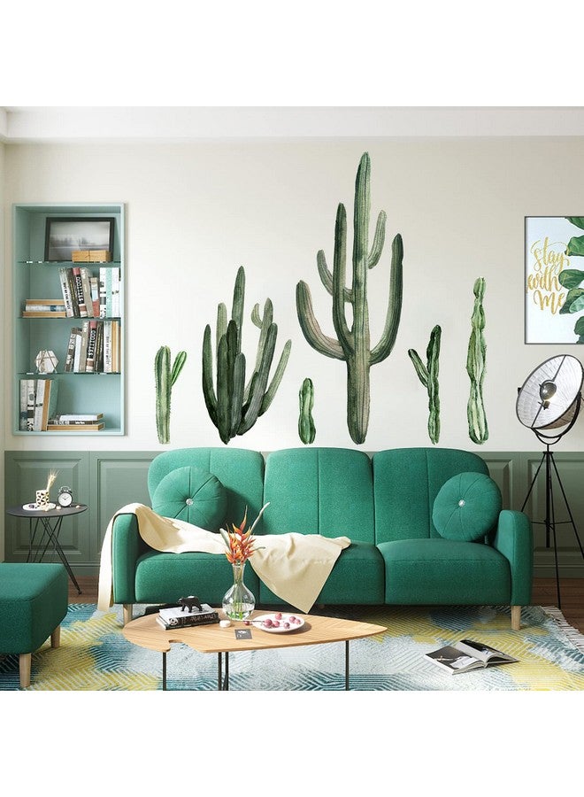 ROFARSO 70.1'' High Huge Saguaro Cactus Wall Stickers Vinyl Removable Peel And Stick Tropical Plant Wall Decals Art Decorations Decor For Bedroom Living Room Office Classroom Library Shop Murals - Image 3