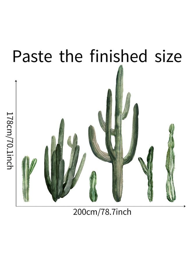 ROFARSO 70.1'' High Huge Saguaro Cactus Wall Stickers Vinyl Removable Peel And Stick Tropical Plant Wall Decals Art Decorations Decor For Bedroom Living Room Office Classroom Library Shop Murals - Image 5