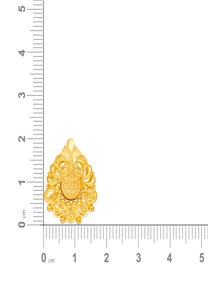 Malabar Gold and Diamonds 22 Karat 916 Purity Studs Gold Earrings FLER268Y - Image 4