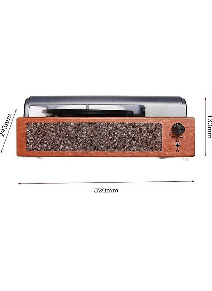 Vinyl Record Player Wireless Turntable with Built-in Speakers and USB Belt-Driven Vintage Phonograph Record Player 3 Speed for Entertainment and Home Decoration