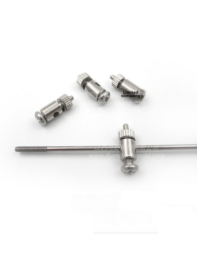 Direct Supply Model Aircraft Tie Rod Fast Regulator Remote Model Accessories Steering Gear Steel Wire Connection Joint-Color:D1.8MM  - Image 2