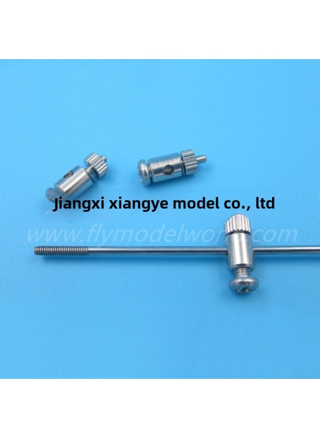 Direct Supply Model Aircraft Tie Rod Fast Regulator Remote Model Accessories Steering Gear Steel Wire Connection Joint-Color:D1.8MM  - Image 1