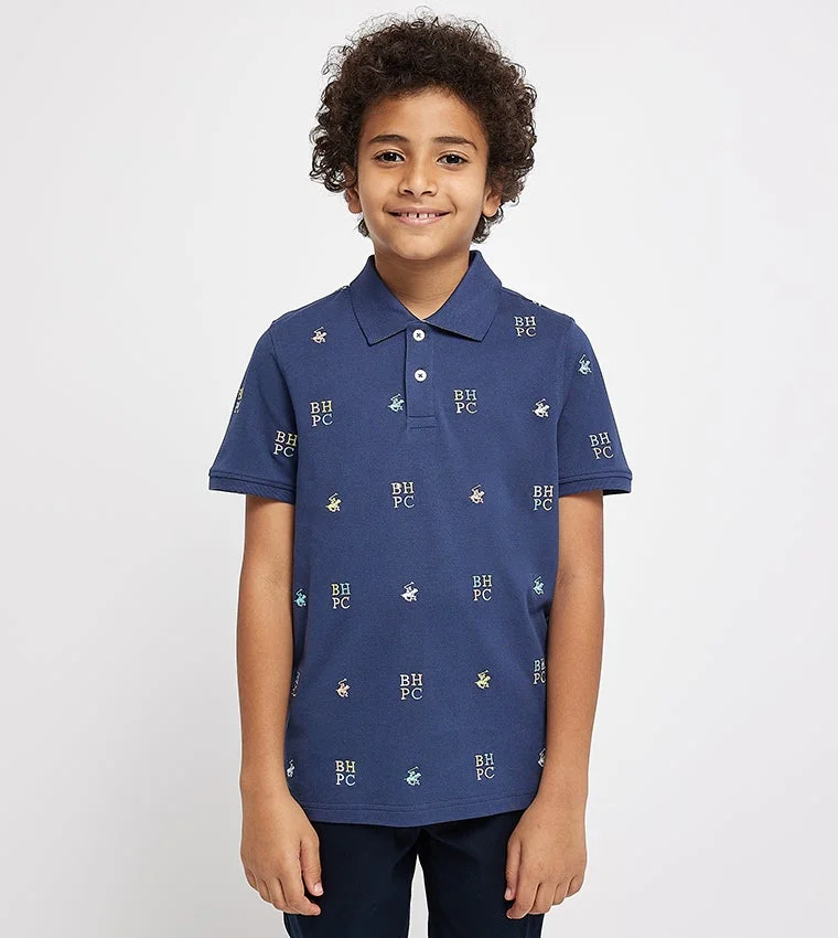 Embroidered Short Sleeves Polo T-Shirt
