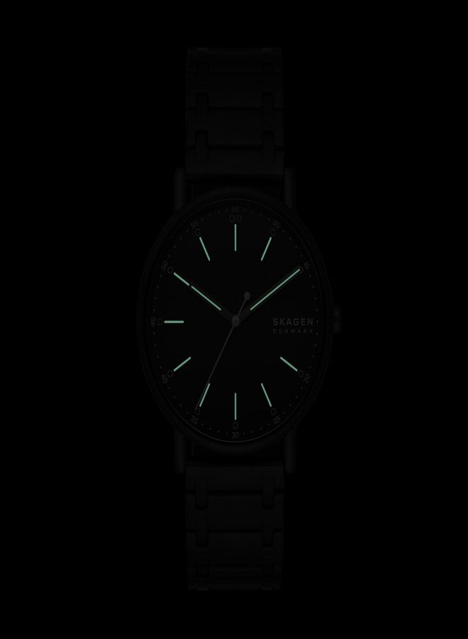 Skagen Men's Signatur Three-Hand Black Stainless Steel Bracelet Watch (Model: SKW6914) - Image 5