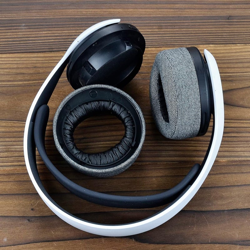 defean PS5 Ear Cushion - Replacement Ear Pads Cover Compatible with Sony ps5 Wireless Headphone, Pulse 3D Wireless Headset, Softer Foam, High-Density Noise Cancelling Foam (Gray Flannel) - Image 4