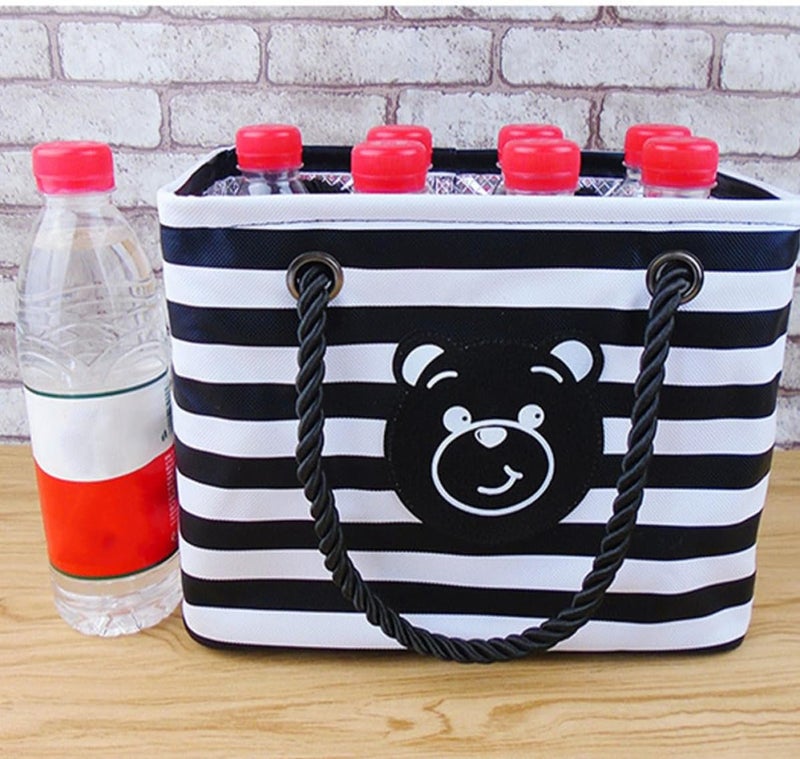 FUOYLOO Waterproof Shower Tote Bag for Women and Men, High Capacity Pu Bath Basket with Easy to Carry Design, for Fitness and Bath Storage - Image 3