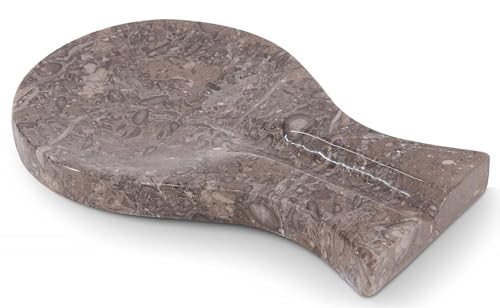 Radicaln Marble Spoon Rest 8'' inches Oceanic Handmade Non-Slip Kitchen Utensil Holder - Kitchen Utensil Holder for Countertop, Dining table, Coffee Table and stove top - Image 1