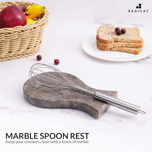 Radicaln Marble Spoon Rest 8'' inches Oceanic Handmade Non-Slip Kitchen Utensil Holder - Kitchen Utensil Holder for Countertop, Dining table, Coffee Table and stove top - Image 2
