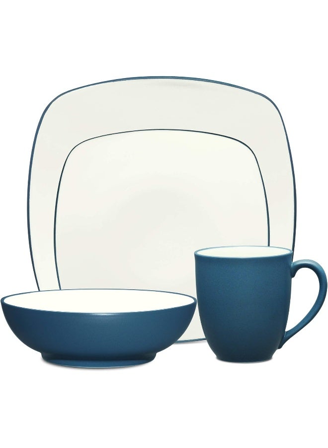 Noritake Colorwave Blue 4Piece Square Place Setting Service for 1 - Image 1