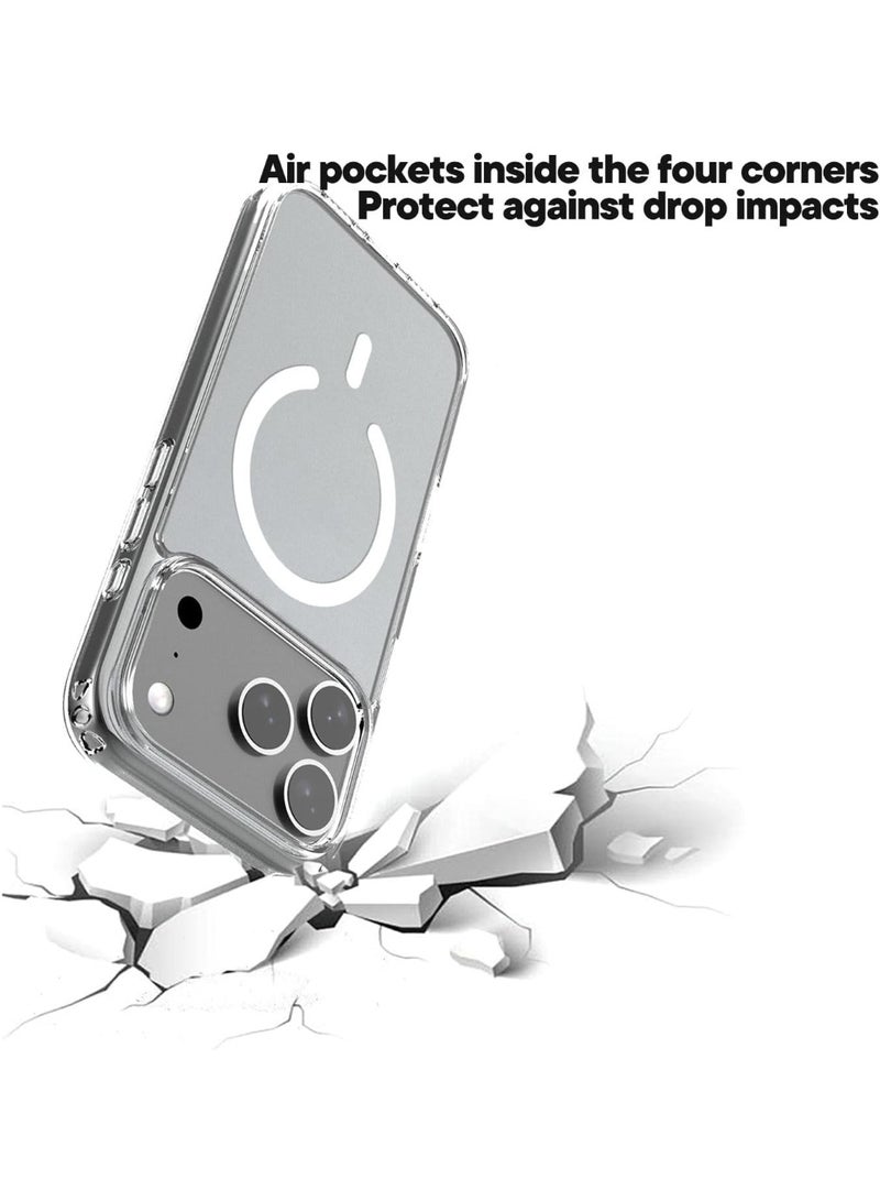 جراب AASHZ لهاتف iPhone 17 Pro Max، شفاف تمامًا بسُمك 1.5 مم، مزود بإطار TPU مقاوم للصدمات، وغطاء حماية رفيع مضاد للاصفرار مع حماية للكاميرا بارزة 2.5 مم وحماية للشاشة بارزة 1.2 مم - Image 5