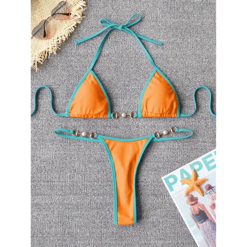 TASHEHE Women Bikini Set Triangle Thong Sexy Brazilian Two Piece Swimsuit Cute Swimsuit - Image 5