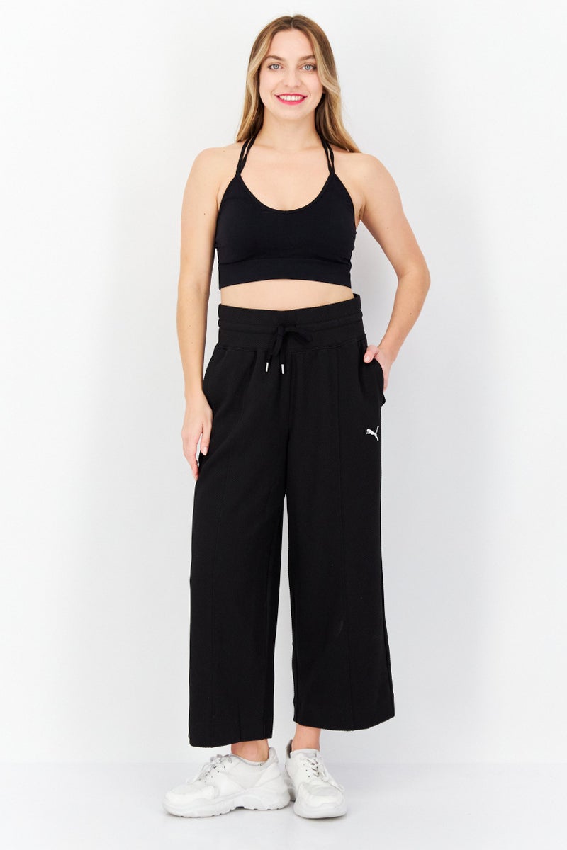 PUMA Women Sportswear Fit Drawstring Training Track Pants, Black  - Image 4