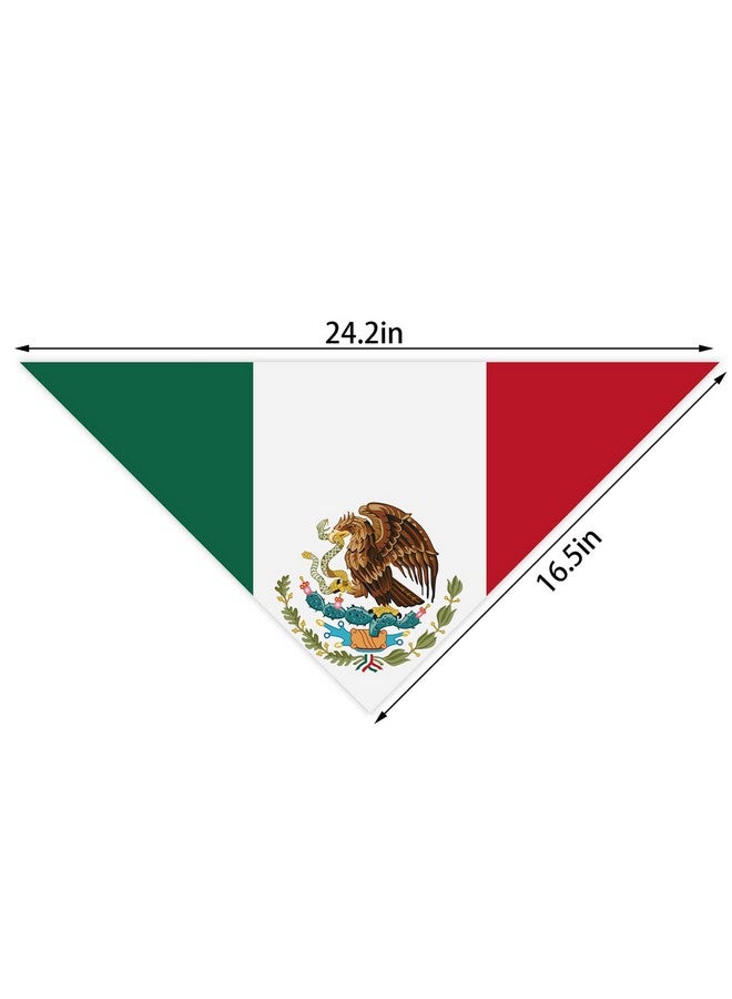 Pudodo Mexican Independence Day Dog Bandana Triangle Bibs Dog Scarf Adjustable Accessories for Small Medium Dogs Cats Pets - Image 2