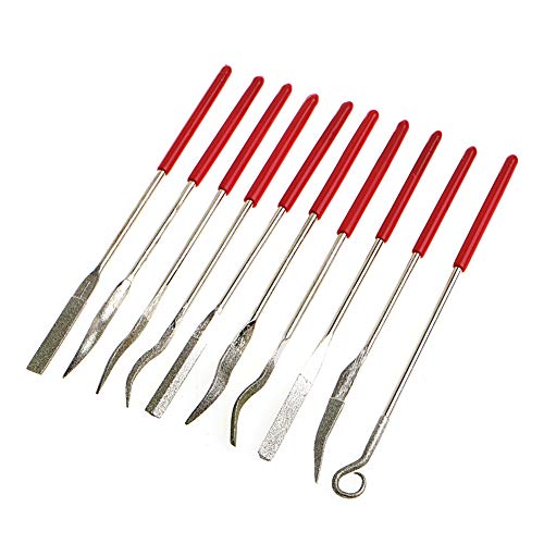 Tvoip 10 Pieces 3x140mm Diamond Mini Needle File Set Hand Tools for Ceramic Glass Gem Stone Hobbies and Crafts Wood and Metal File - Image 2