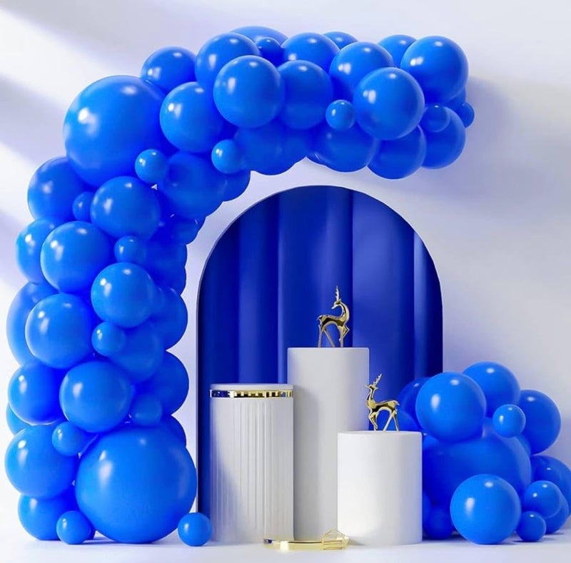 رويال 25 قطعة بالونات زرقاء مقاس 5 بوصة غاز الهيليوم ودعم الهواء للديكور حفلة استحمام الطفل حفل زفاف - Image 1