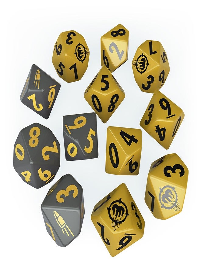 Modiphius Entertainment: Fallout Factions: Dice Sets - The Operators - 12 Engraved Dice, Tabletop Miniatures Game Accessory, Officially Licensed - Image 1