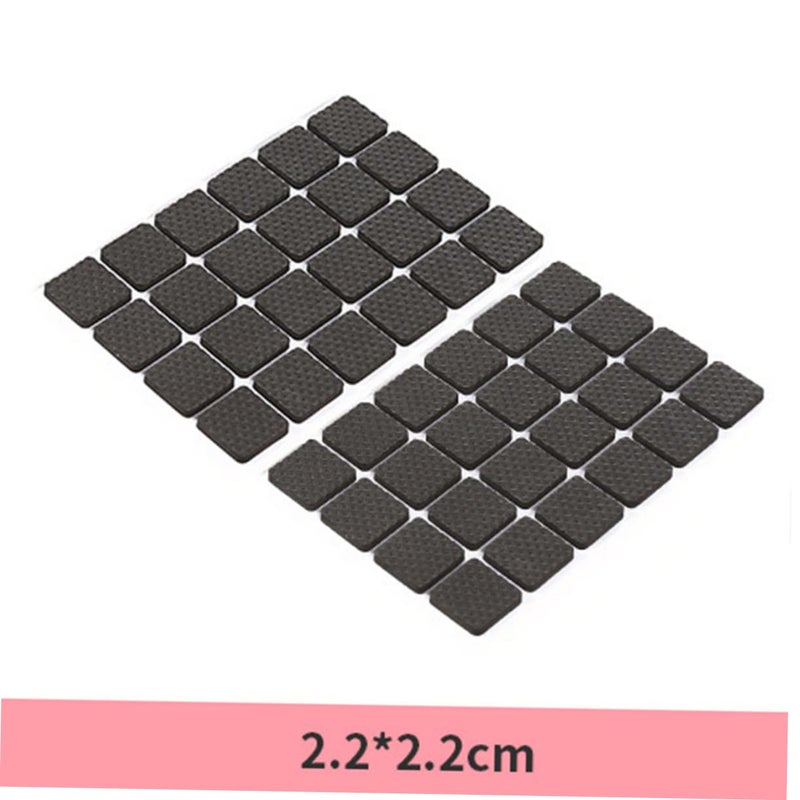 48 Pcs Black Square Furniture Bumpers Non Slip Pads Floor Protector For Chairs Tables - Image 3