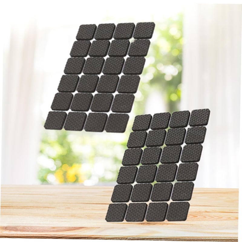 48 Pcs Black Square Furniture Bumpers Non Slip Pads Floor Protector For Chairs Tables - Image 5
