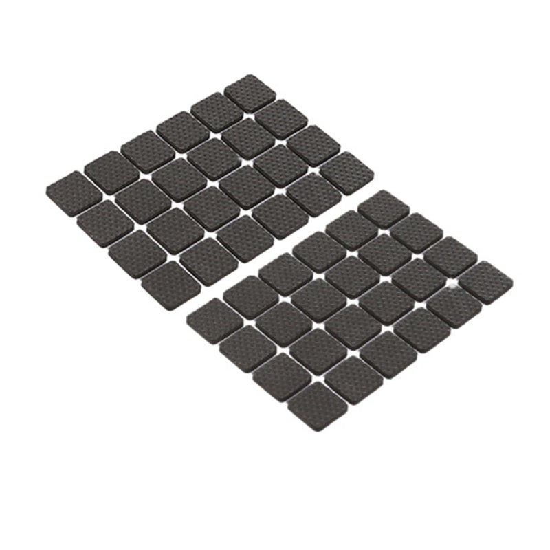 48 Pcs Black Square Furniture Bumpers Non Slip Pads Floor Protector For Chairs Tables - Image 2