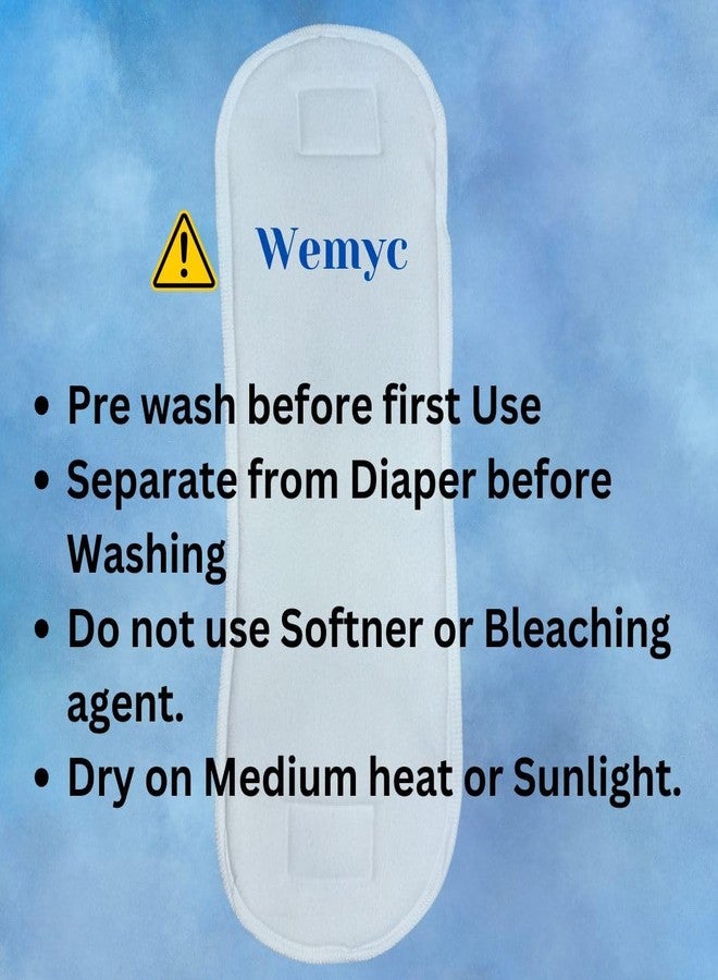 Wemyc High Absorbent Adult Cloth Diaper Inserts Only 3 Pcs Combo Pack Upgraded Cotton Insert Pad For Washable Adult Diapers Reusable Wet Free Booster Pads Dry Feel Soaker Pad Diaper Liners - Unisex - Image 5