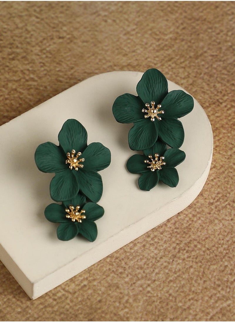 SOHI - Flower Drop Earrings - Image 1