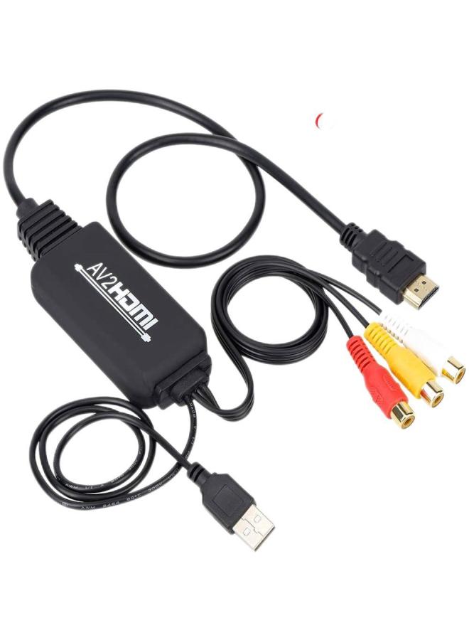 AV TO HDMI HD Converter HDMI TO AV Analog CVBS TO HDMI Cable Length 1.8 M 1080p-Color:HDMI2AV