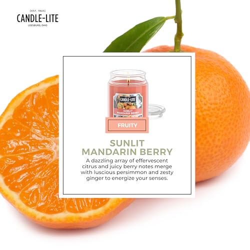 Candle-lite Scented Candles, Sunlit Mandarin Berry, 18 oz Jar, Proudly Poured in The USA, Aromatherapy Candle, Single-Wick with 110 Hours of Burn Time, Perfect for Creating a Refreshing Ambiance - Image 4