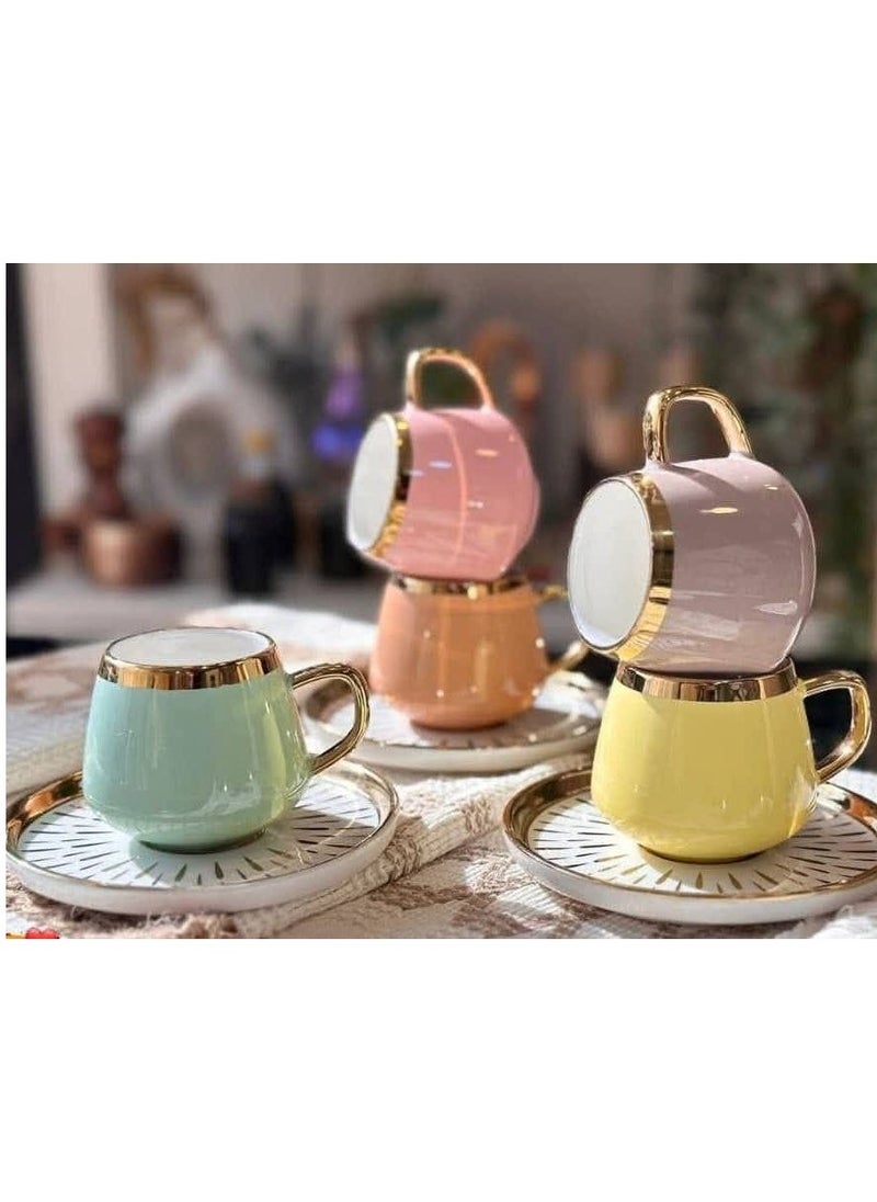 Generic 12-piece coffee set, mix colors  - Image 4