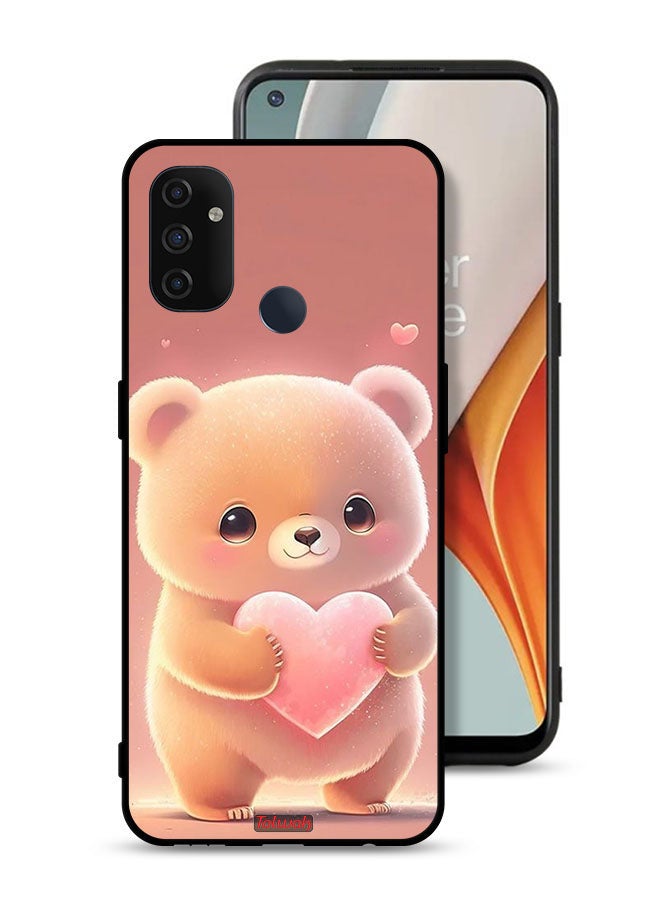Tolwak OnePlus Nord N100 Protective Case Cover Cute Little Panda Holding Heart - Image 1