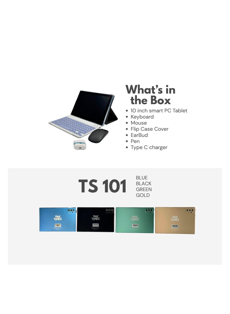 Tiny Tunes TS 101 Smart Kids Tablet | 10-inch Display | 5G 12GB RAM 512GB ROM | KEYBOARD | MOUSE | FLIP COVER | EARPOD | PEN - Image 3