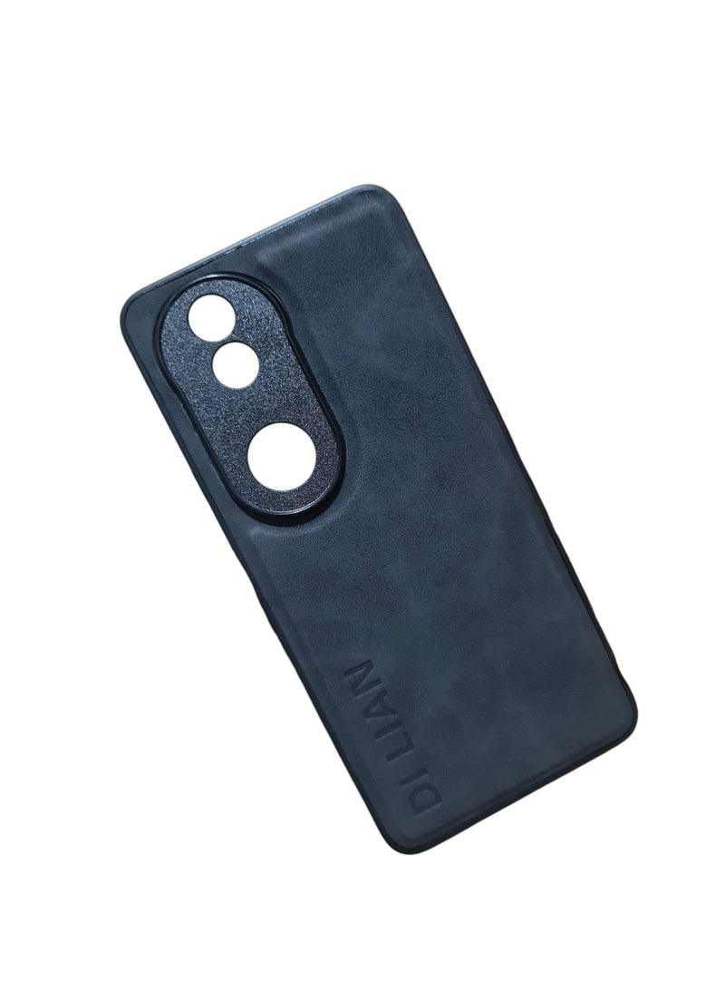 Compatible with Back leather case For Vivo V50 - Black