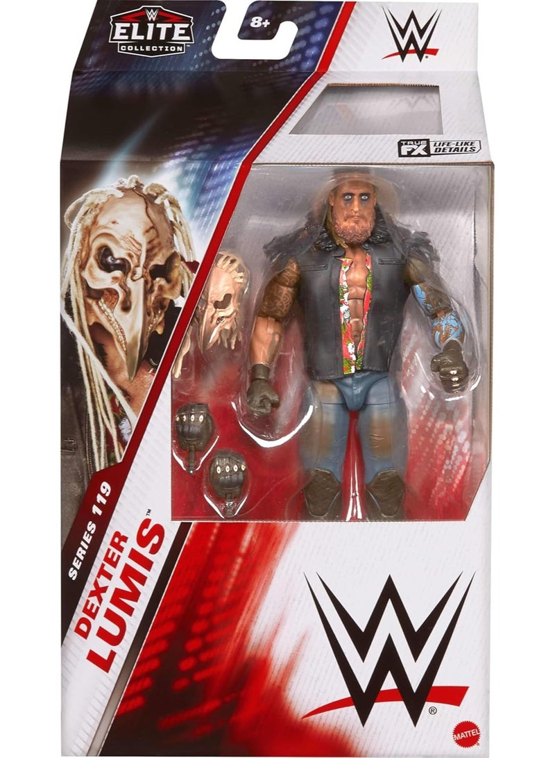 Mattel Games Mattel WWE Elite Action Figure & Accessories, Series #119, 6-inch Collectible Dexter Lumis with 25 Articulation Points & Swappable Hands - Image 5