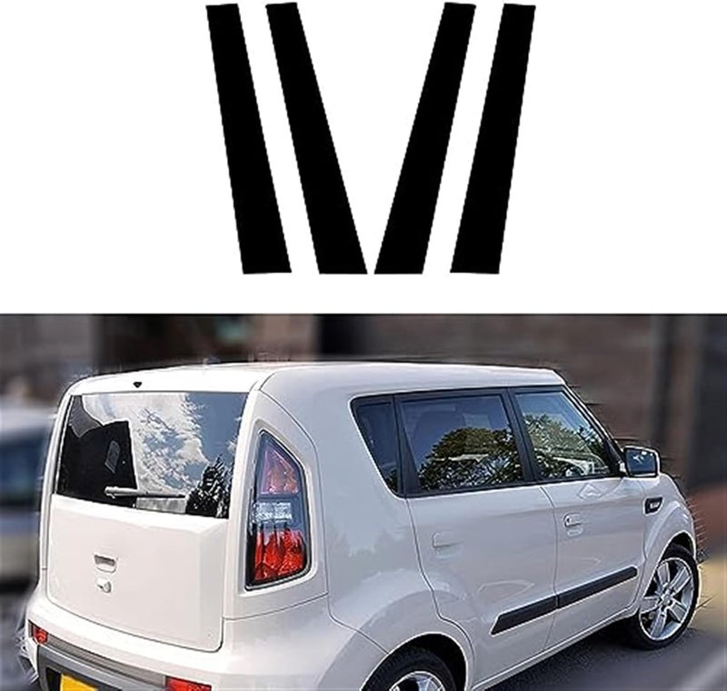 Wivplex Glossy Black Car Pillar Posts Cover for Kia Soul - Image 4