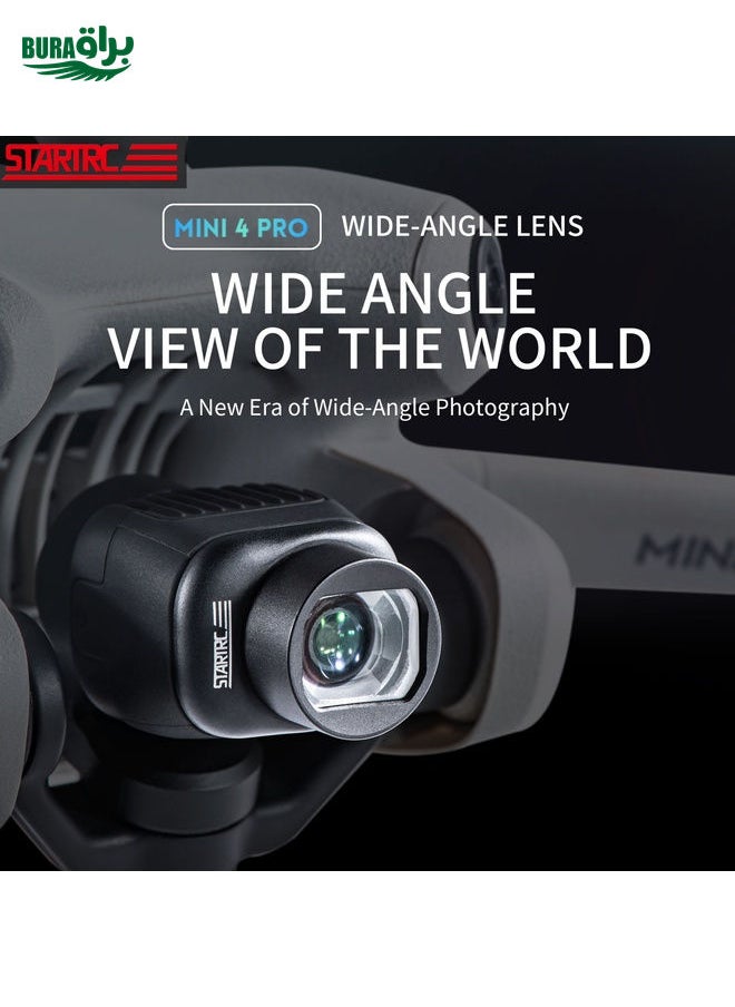 For DJI Mini 4 Pro STARTRC Drone Wide-Angle Lens Filter (Black)