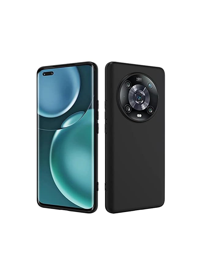 erorex جراب متوافق مع Honor Magic4 Pro 5G، جراب واقٍ رفيع للغاية ومضاد لبصمات الأصابع لهاتف Honor Magic4 Pro 5G مقاس 6.81 بوصة، أسود - Image 1