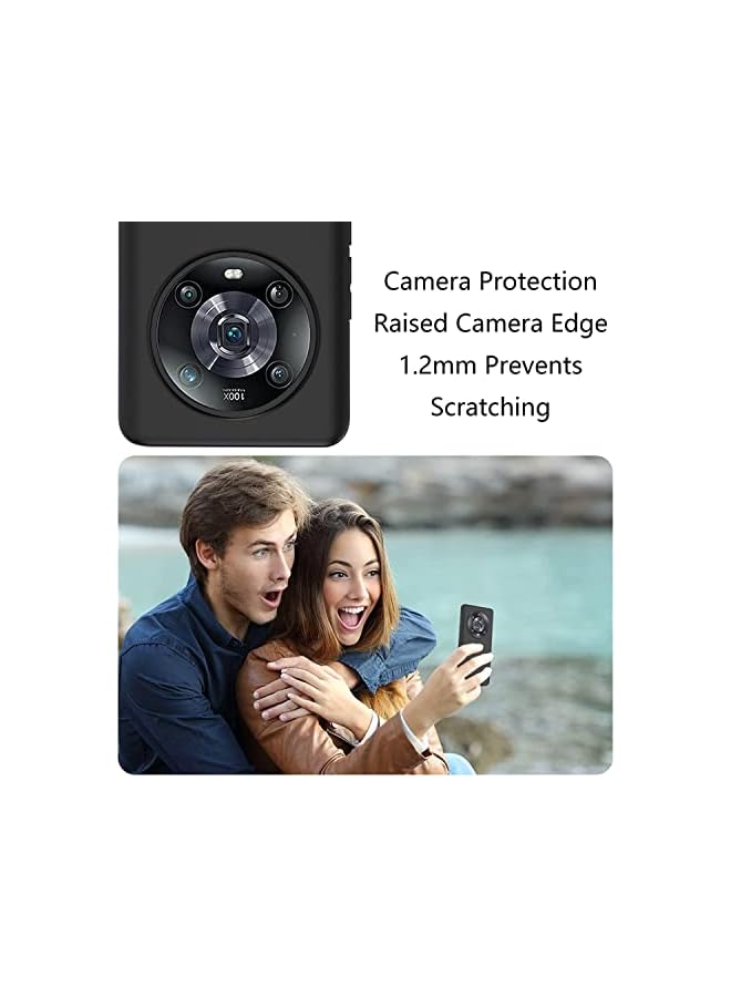 erorex جراب متوافق مع Honor Magic4 Pro 5G، جراب واقٍ رفيع للغاية ومضاد لبصمات الأصابع لهاتف Honor Magic4 Pro 5G مقاس 6.81 بوصة، أسود - Image 3