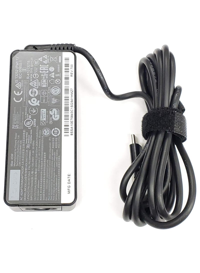 JSBazar 45W USB-C Type-C AC ADLX45YLC3A SA10E75841 00HM663 Lenovo Laptop Adapter - Image 1