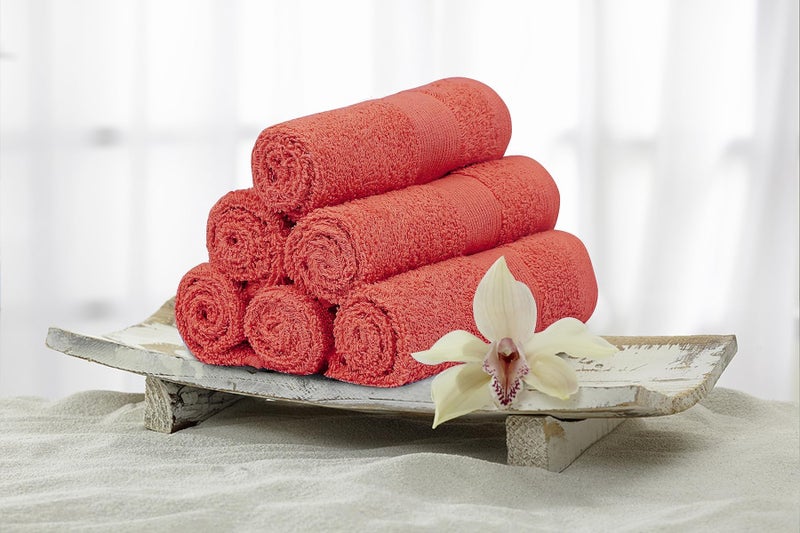 Softolle 100% Cotton Washcloths 24 Pack (12x12 Inches) Soft, Highly Absorbent Washcloth, Face Towels, Wash Cloths for Face, Ring Spun, Bulk Pack (Coral) - Image 5