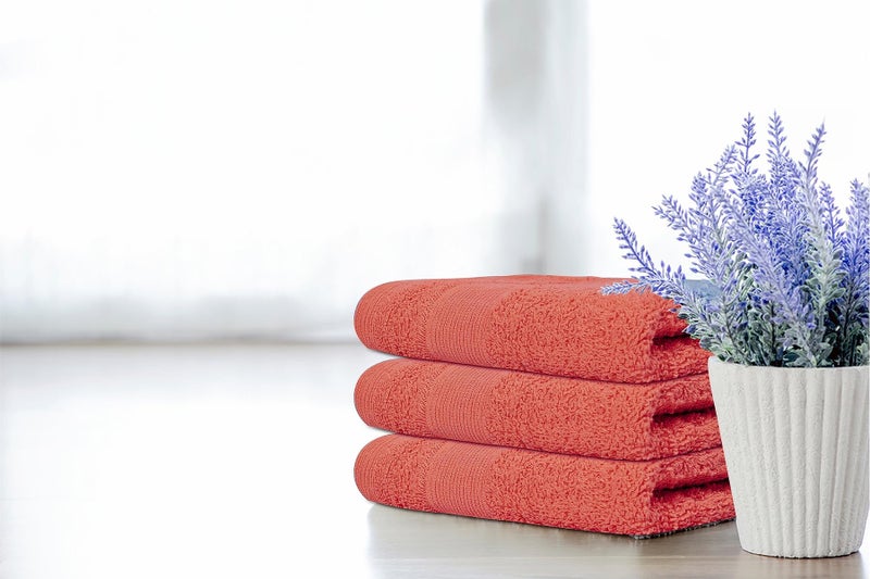 Softolle 100% Cotton Washcloths 24 Pack (12x12 Inches) Soft, Highly Absorbent Washcloth, Face Towels, Wash Cloths for Face, Ring Spun, Bulk Pack (Coral) - Image 3