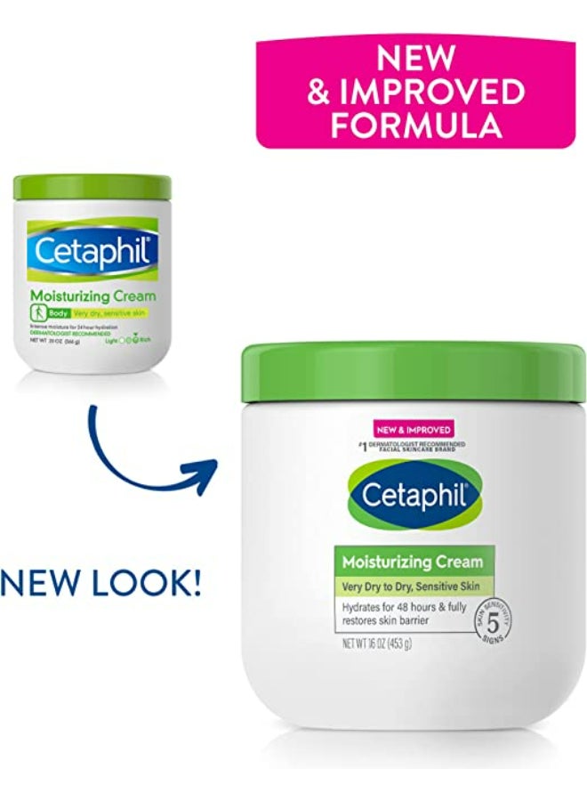 Cetaphil (Pack of 2) Moisturizing Cream, Sensitive Skin, 2x16 oz Packaging May Vary 2x453grams - Image 2